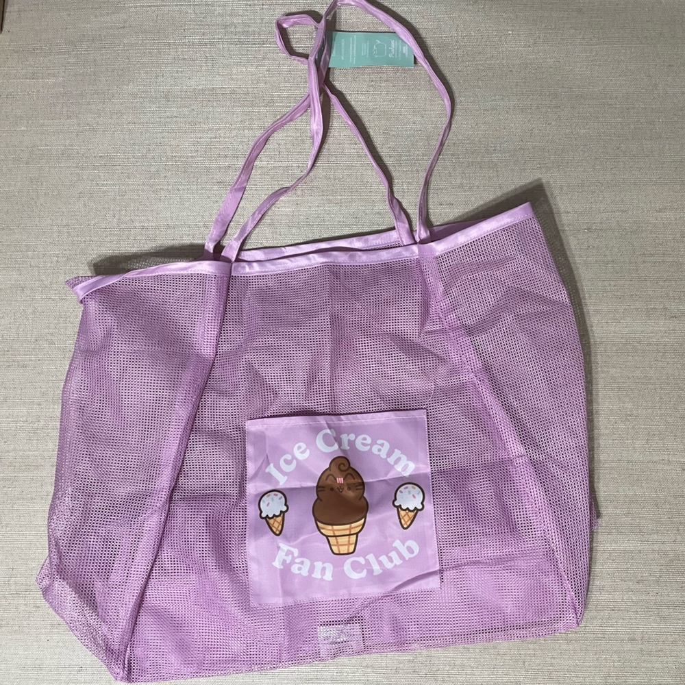 Pusheen lilac Ice Cream Mesh Tote